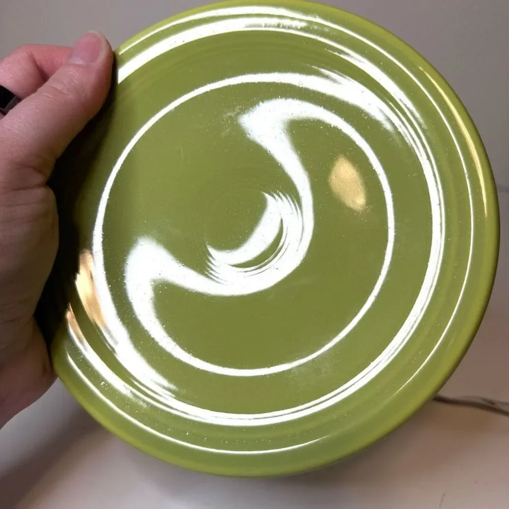 Vintage Fiesta Chartreuse Saucer &‎ Bread Plate LOT OF 2